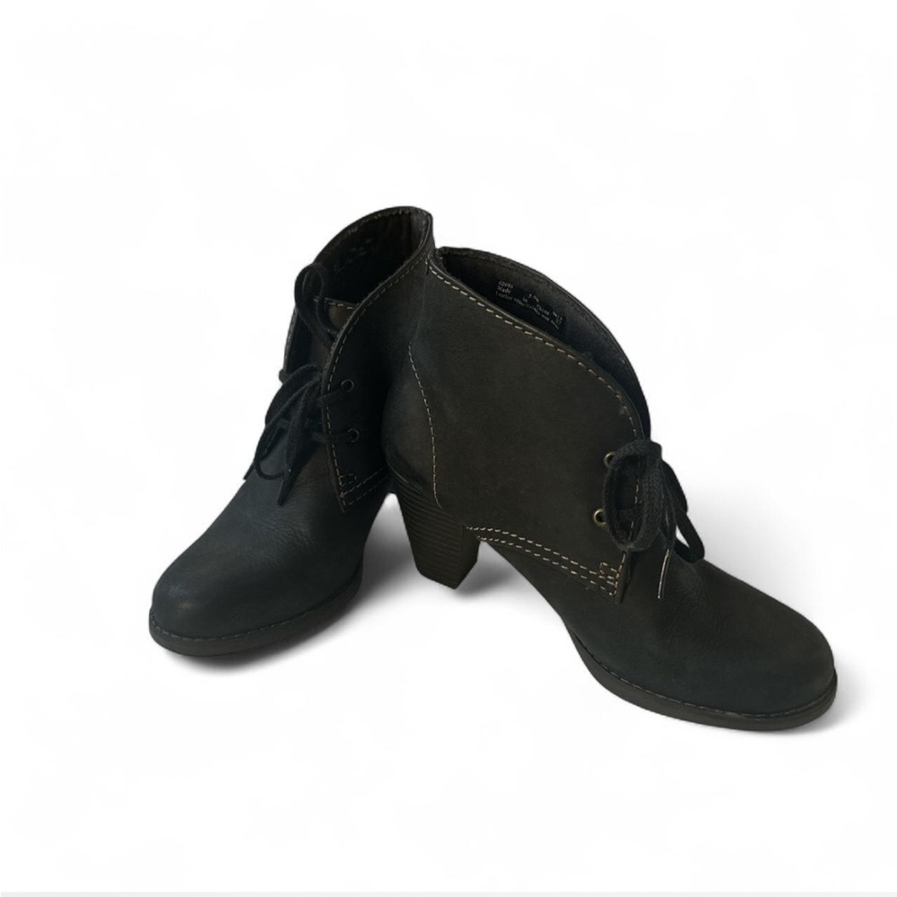 Clark’s black leather ankle boots